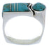 Southwestern Sterling Silver Turquoise Ring Size 6-1/2 UX39826